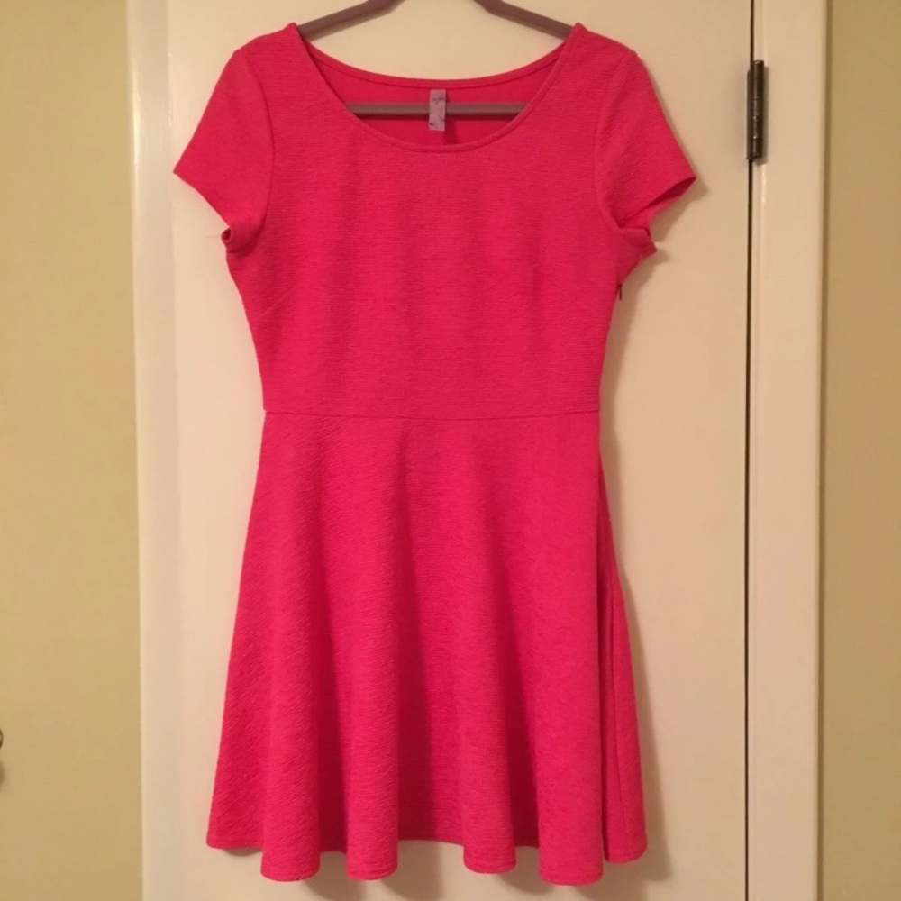 Hot Pink Skater Style Dress